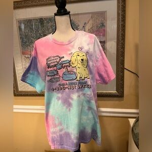 Bean Goods Dachshund Tie-Dyed Tee perfect for Easter and Spring/Summer size XL